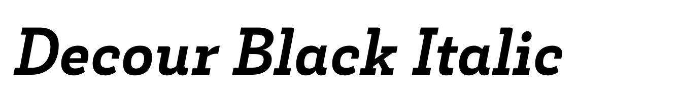 Decour Black Italic